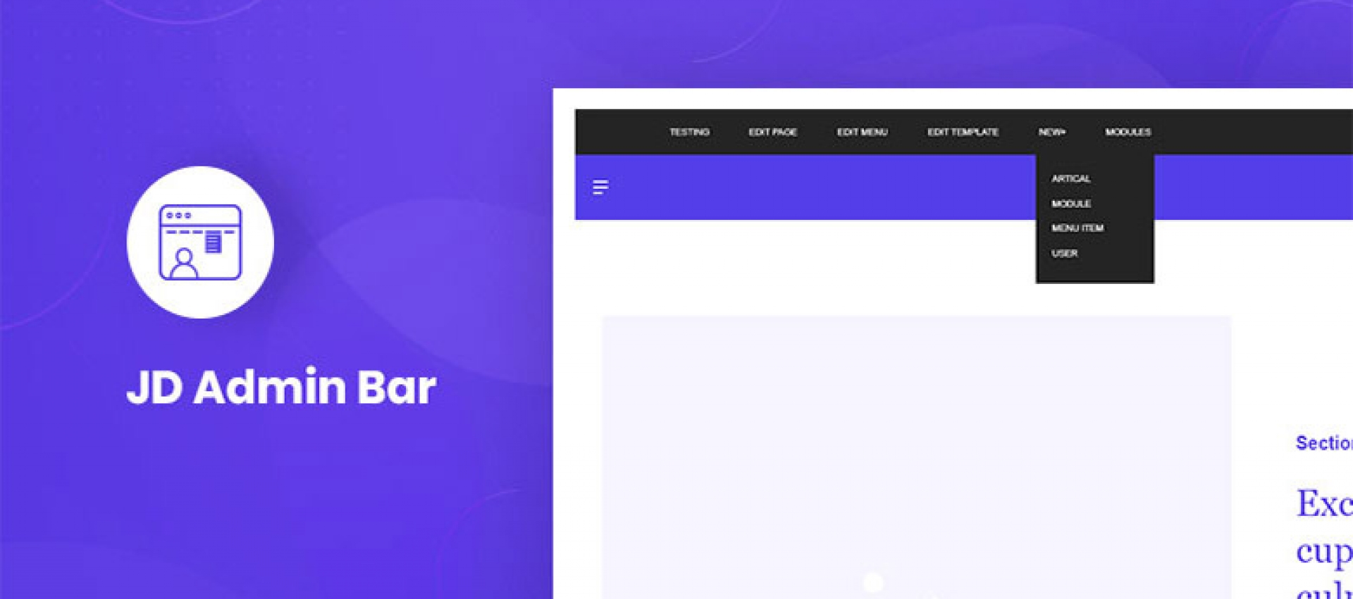 Joomla Araç Çubuğu Eklentisi - JD Admin Bar