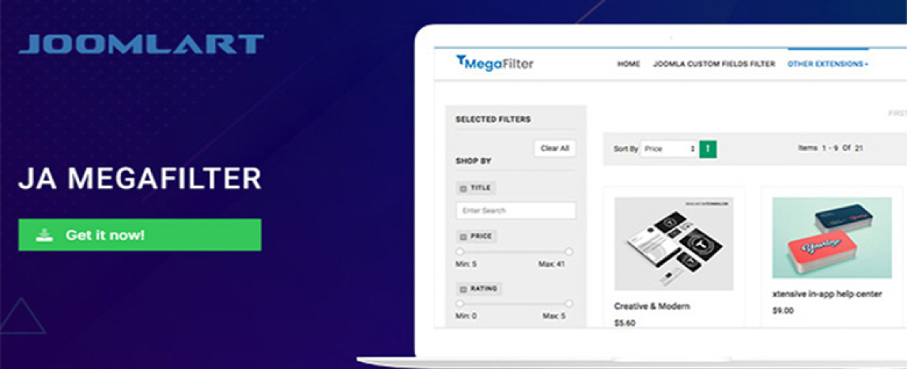 Joomla Gelişmiş Filtre Uzantısı - JA Megafilter
