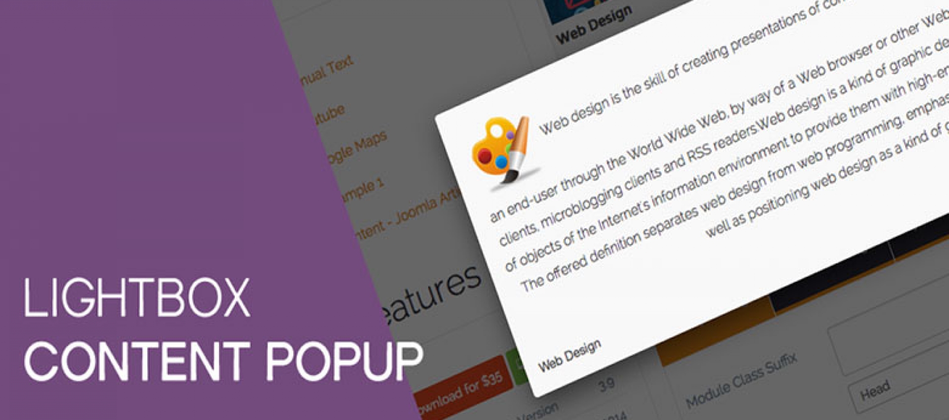 Joomla! Popup Modülü - Lightbox Content Popup