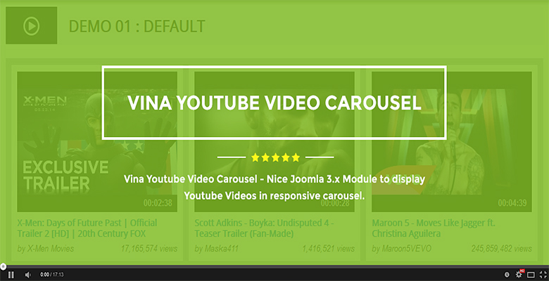 Vina Youtube Video Carousel