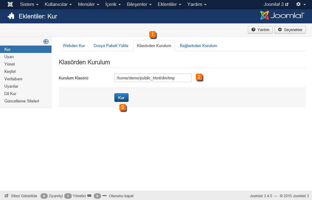 Joomla Eklentilerini Yüklemek İçin 3 Yol