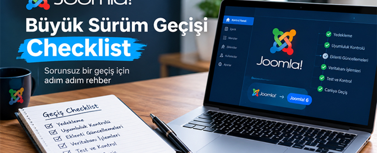 Joomla Büyük Sürüm Geçişi Checklist: Sorunsuz Geçiş İçin 10 Adım
