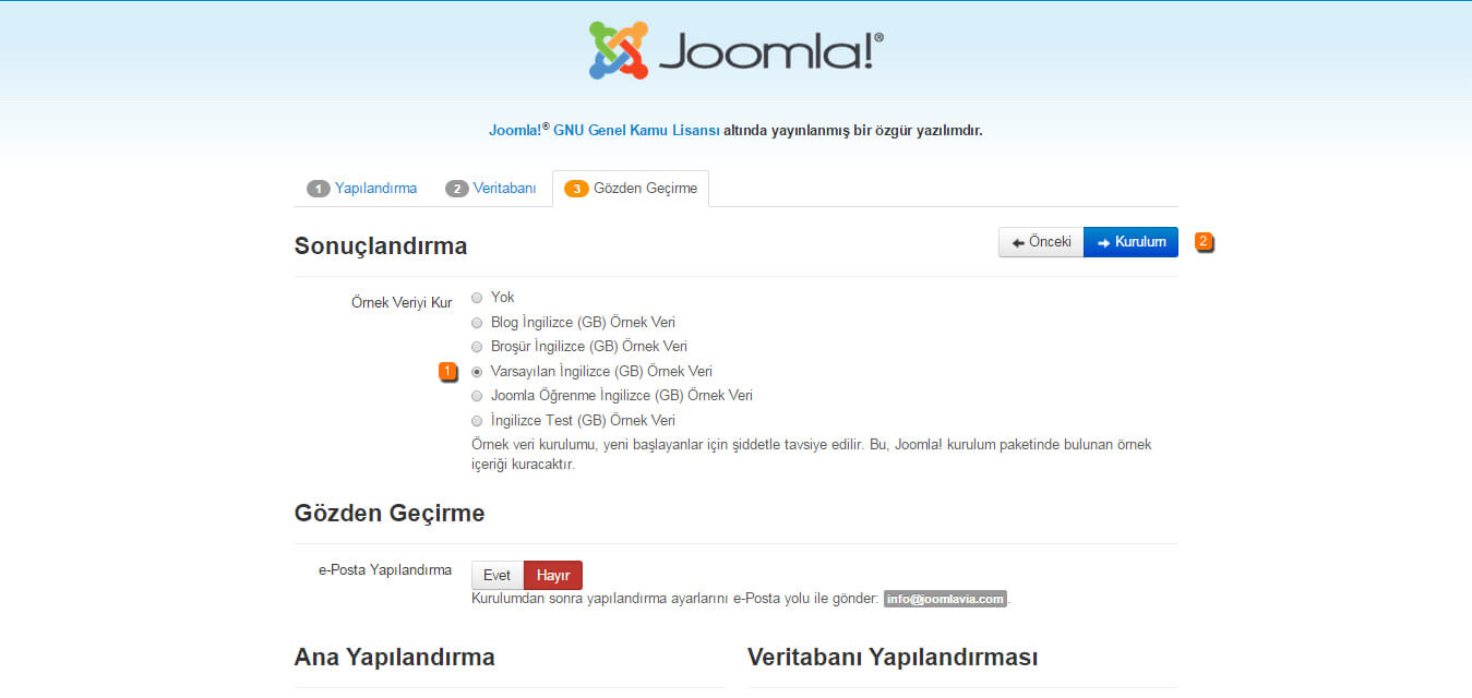 Joomla! Kurulumu